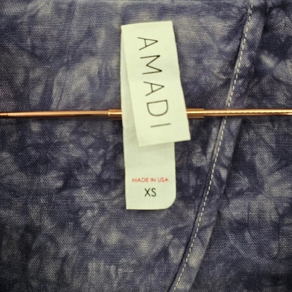 Anthropologie Amadi Hilde Shine Oversized Purple Tie Dye Linen Blazer - Picture 4 of 12